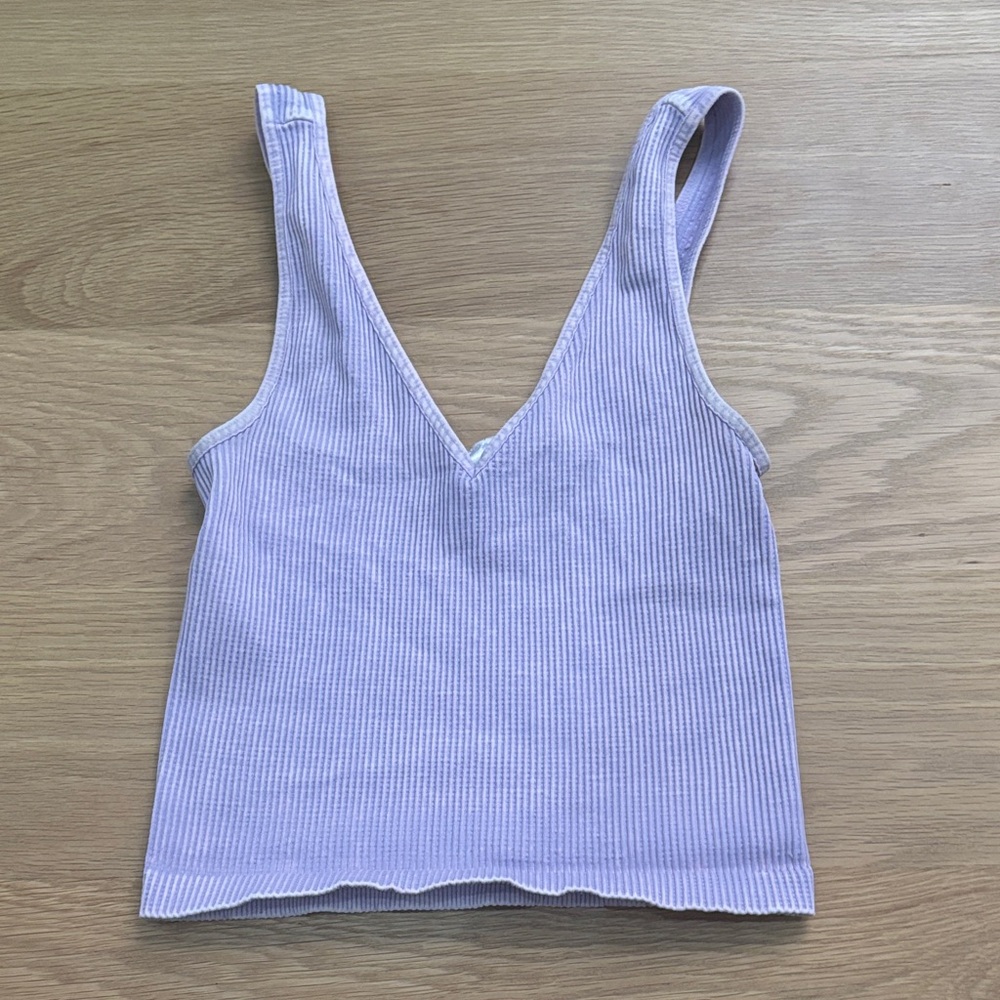 Nikibiki Lilac Ribbed V-Neck Camisole